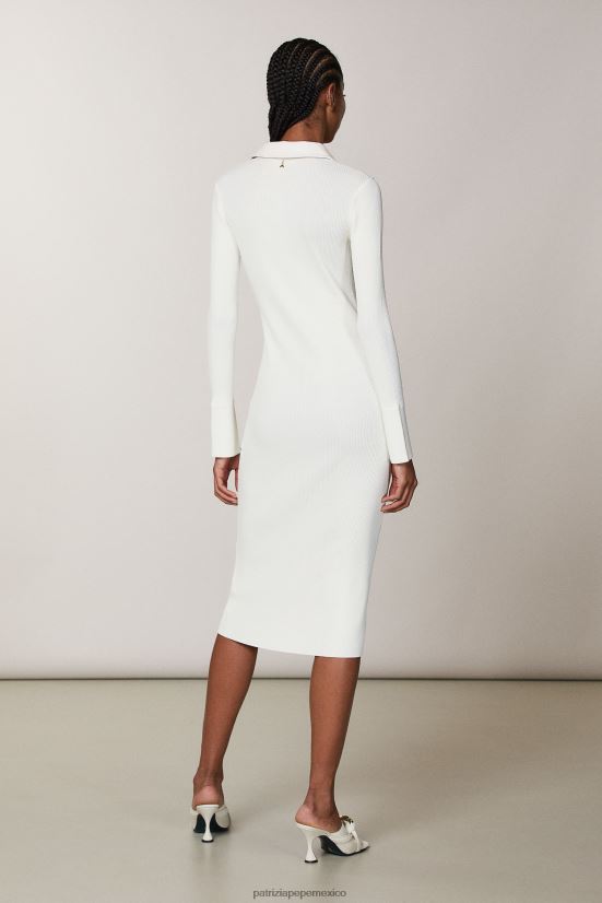 vestir mx Patrizia Pepe mujer cárdigan estilo vestido camisero gardenia blanca 66024R468