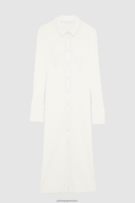 vestir mx Patrizia Pepe mujer cárdigan estilo vestido camisero gardenia blanca 66024R468