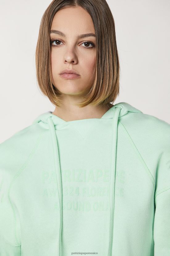 vestir mx Patrizia Pepe mujer sudadera con capucha esencial planeta verde 66024R134