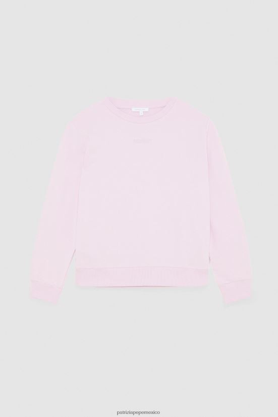 vestir mx Patrizia Pepe mujer sudadera con detalle de plumas lila fresca 66024R475