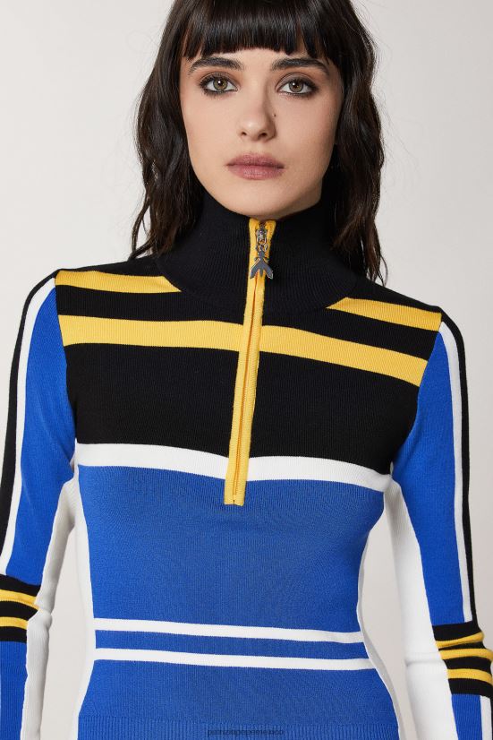 vestir mx Patrizia Pepe mujer jersey de cuello alto ajustado motorista azul real 66024R446