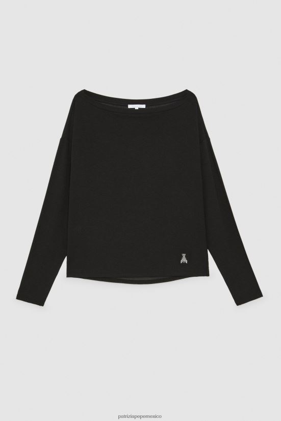 vestir mx Patrizia Pepe mujer jersey de viscosa con pedrería Nerón 66024R155