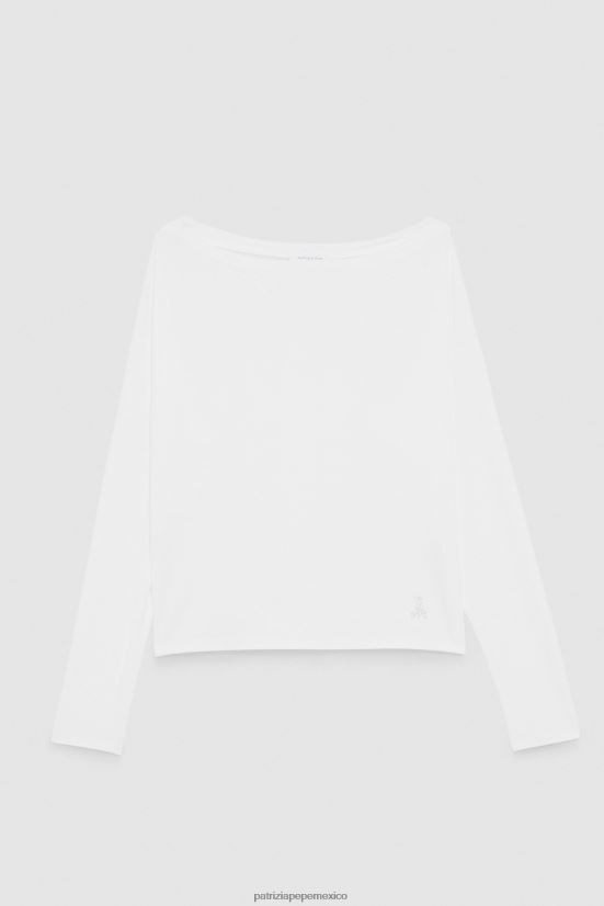 vestir mx Patrizia Pepe mujer jersey de viscosa con pedrería blanco 66024R10