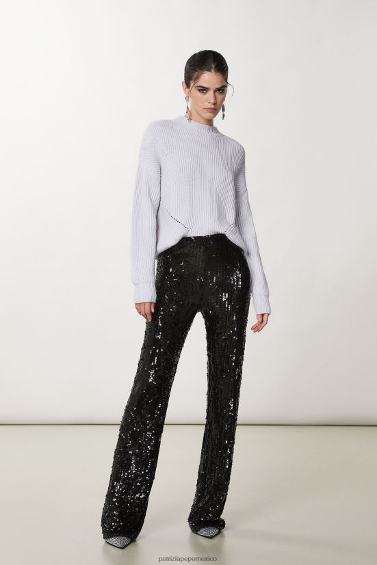 vestir mx Patrizia Pepe mujer suéter acanalado eldorado blanco 66024R663