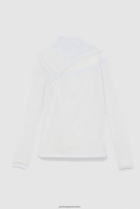 vestir mx Patrizia Pepe mujer suéter ajustado de lúrex lúrex gris mineral 66024R121