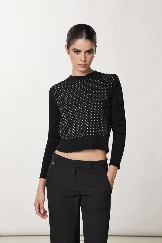 vestir mx Patrizia Pepe mujer suéter con tachuelas Nerón 66024R653