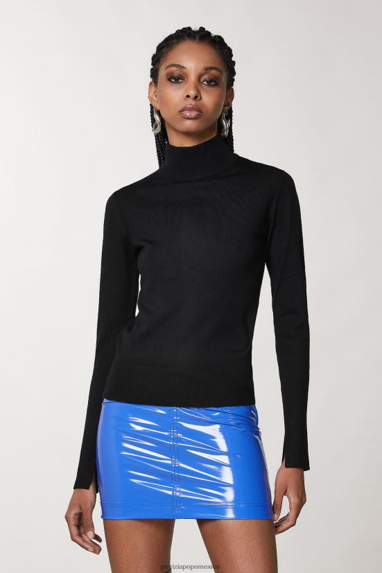 vestir mx Patrizia Pepe mujer suéter de lana con cuello alto Nerón 66024R170