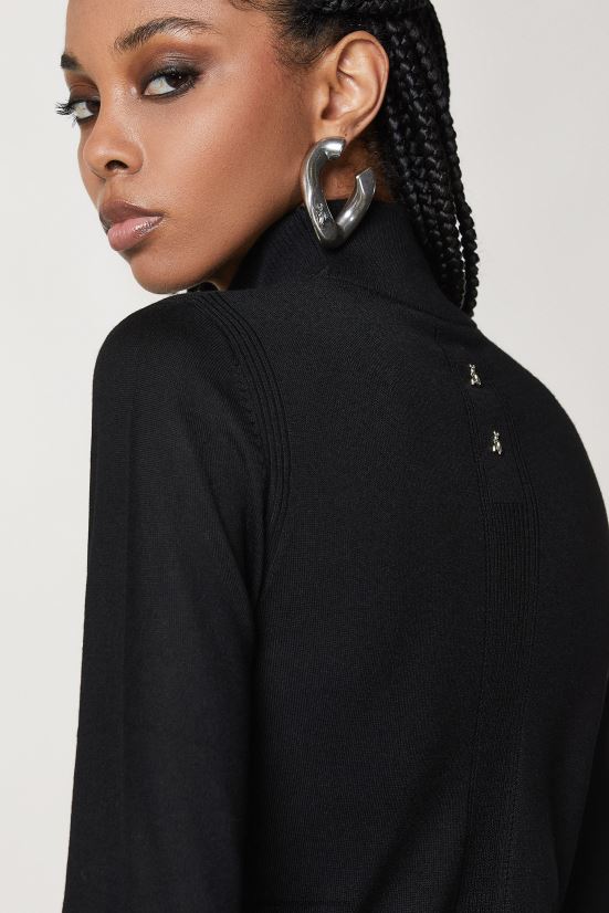 vestir mx Patrizia Pepe mujer suéter de lana con cuello alto Nerón 66024R170