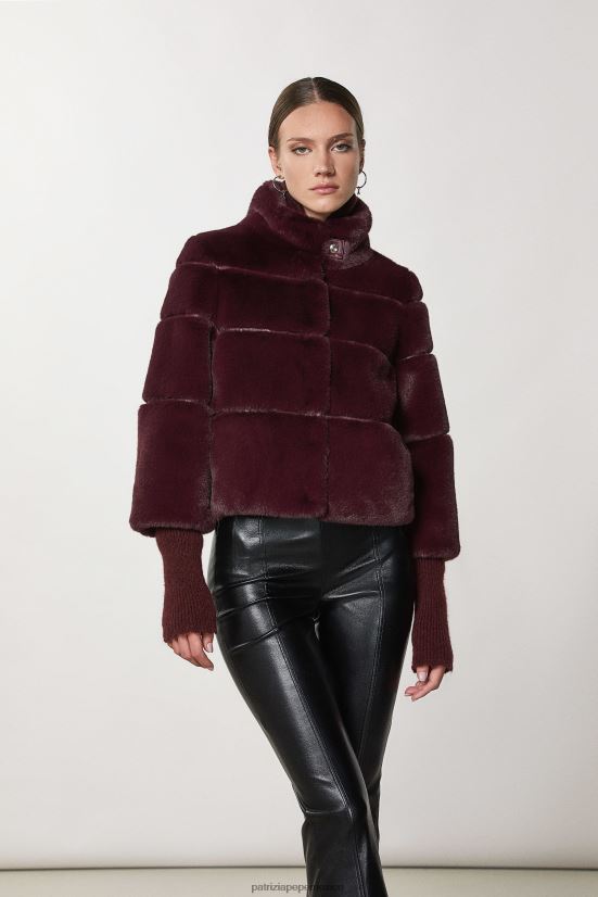 vestir mx Patrizia Pepe mujer chaqueta corta suave morado organico 66024R644