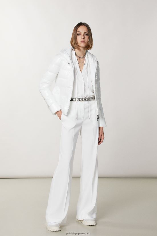 vestir mx Patrizia Pepe mujer chaqueta con capucha blanco 66024R51
