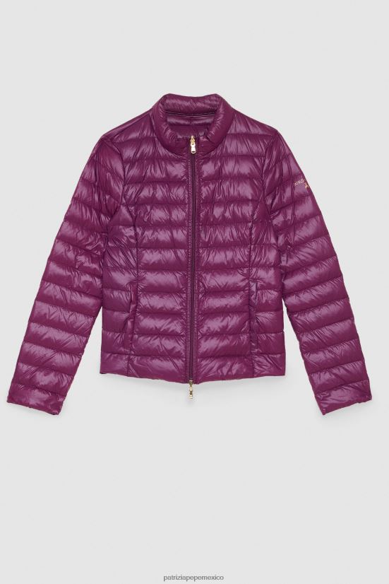 vestir mx Patrizia Pepe mujer chaqueta de plumón reversible ultraligera morado futurista 66024R45