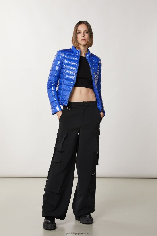 vestir mx Patrizia Pepe mujer chaqueta ligera de nailon rayo azul 66024R24