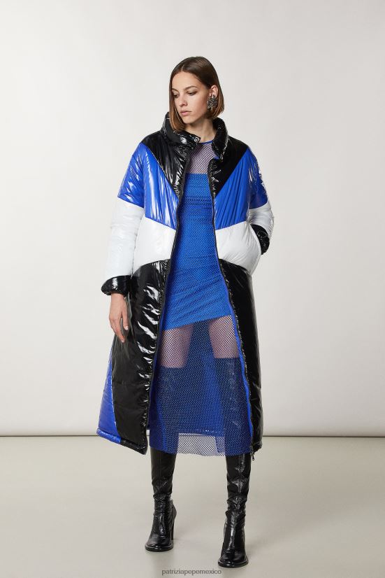 vestir mx Patrizia Pepe mujer chaqueta oversize de nailon color del bloque 66024R49