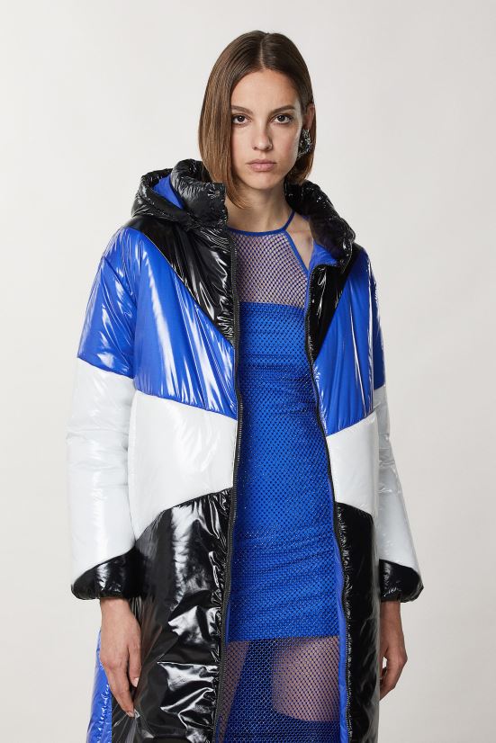 vestir mx Patrizia Pepe mujer chaqueta oversize de nailon color del bloque 66024R49