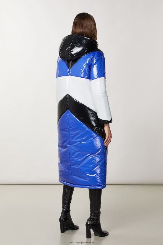 vestir mx Patrizia Pepe mujer chaqueta oversize de nailon color del bloque 66024R49