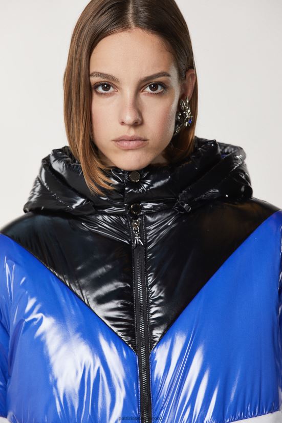 vestir mx Patrizia Pepe mujer chaqueta oversize de nailon color del bloque 66024R49