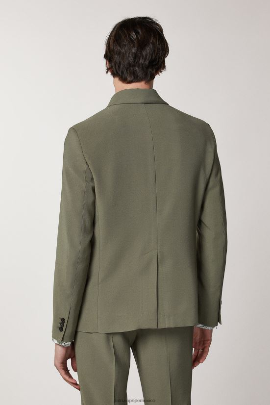 vestir mx Patrizia Pepe hombres blazer de sarga con doble botonadura oliva capuleto 66024R1004