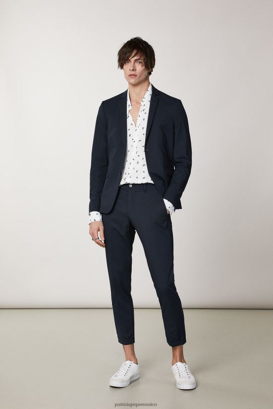 vestir mx Patrizia Pepe hombres blazer forrado de poliviscosa Marina Real 66024R1025