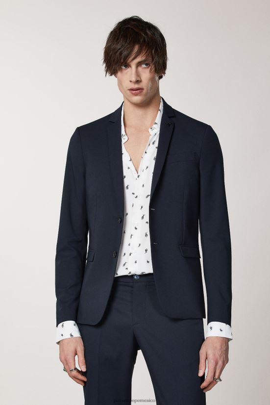 vestir mx Patrizia Pepe hombres blazer forrado de poliviscosa Marina Real 66024R1025