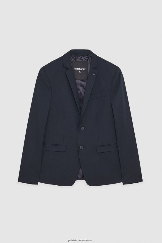 vestir mx Patrizia Pepe hombres blazer forrado de poliviscosa Marina Real 66024R1025
