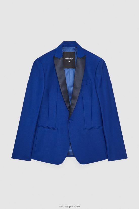 vestir mx Patrizia Pepe hombres chaqueta de esmoquin campana/azul 66024R1021