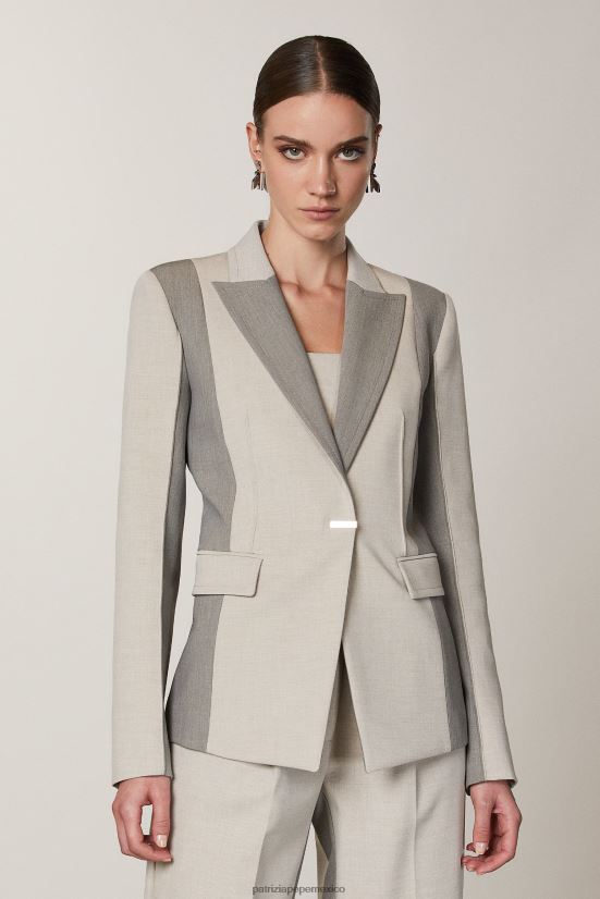 vestir mx Patrizia Pepe mujer Chaqueta femenina de 1 botón mezcla natural 66024R425