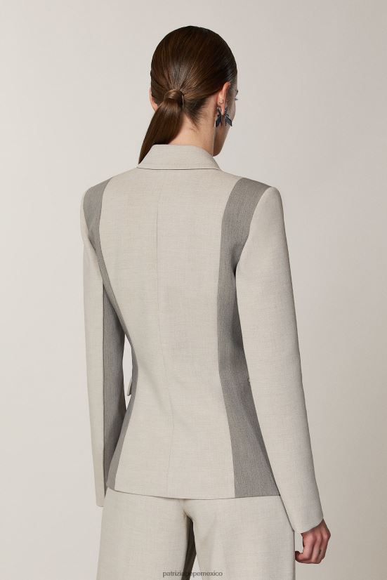 vestir mx Patrizia Pepe mujer Chaqueta femenina de 1 botón mezcla natural 66024R425