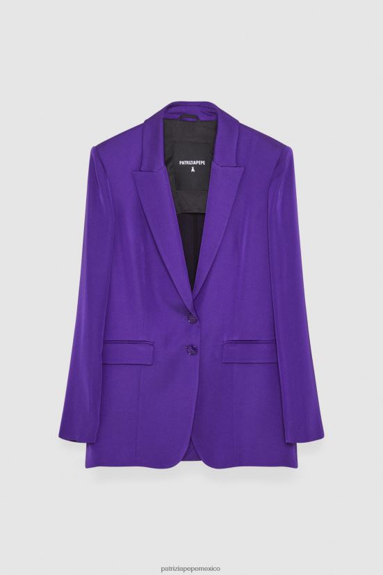 vestir mx Patrizia Pepe mujer blazer de dos botones violeta sexy 66024R343