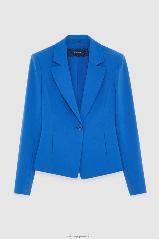 vestir mx Patrizia Pepe mujer chaqueta 1 botón azul glamoroso 66024R256