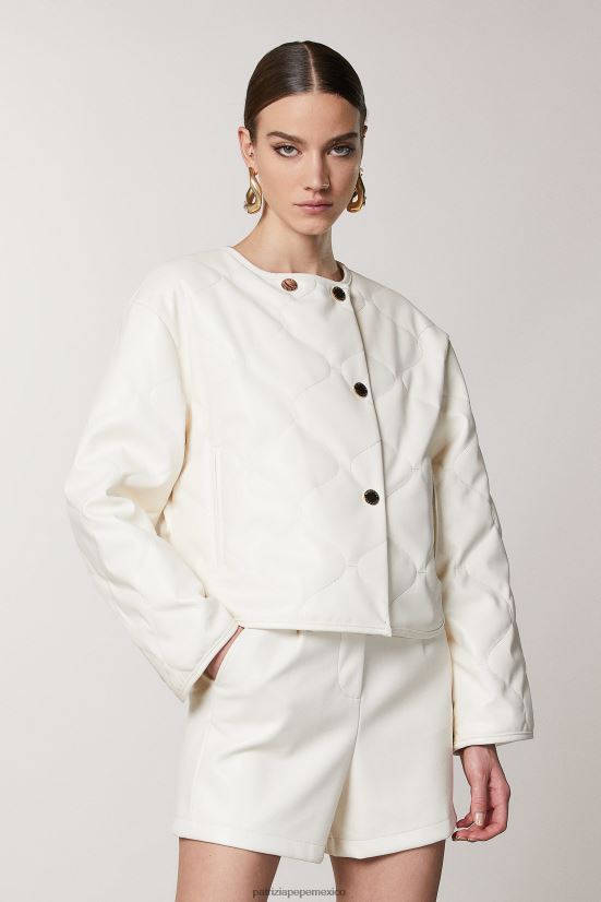 vestir mx Patrizia Pepe mujer chaqueta acolchada gardenia blanca 66024R467