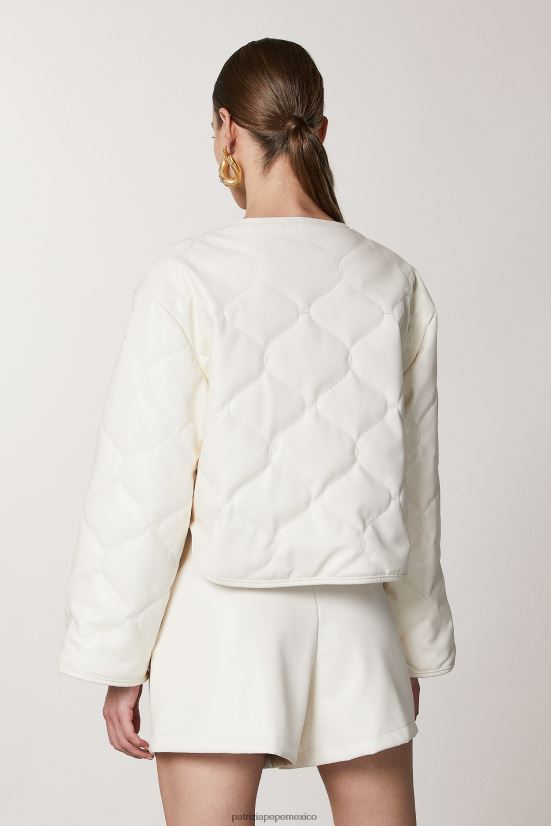 vestir mx Patrizia Pepe mujer chaqueta acolchada gardenia blanca 66024R467