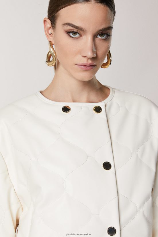 vestir mx Patrizia Pepe mujer chaqueta acolchada gardenia blanca 66024R467