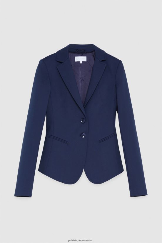 vestir mx Patrizia Pepe mujer chaqueta ajustada de 2 botones Armada 66024R550