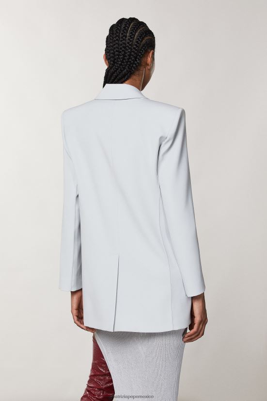 vestir mx Patrizia Pepe mujer chaqueta básica con 1 botón gris mineral 66024R127