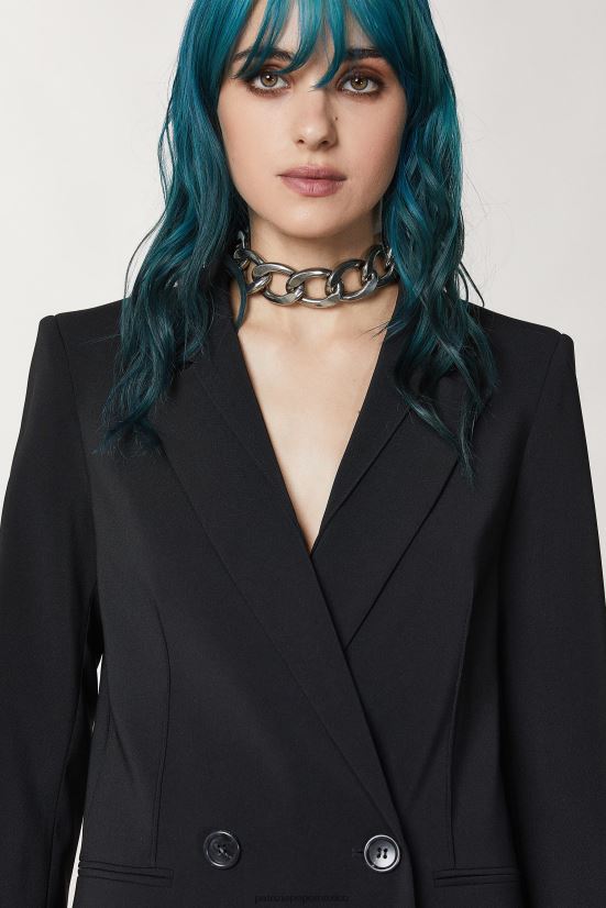 vestir mx Patrizia Pepe mujer chaqueta básica con doble botonadura Nerón 66024R110