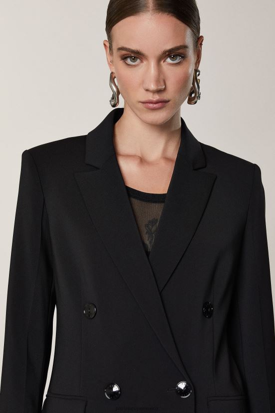 vestir mx Patrizia Pepe mujer chaqueta básica con doble botonadura Nerón 66024R398