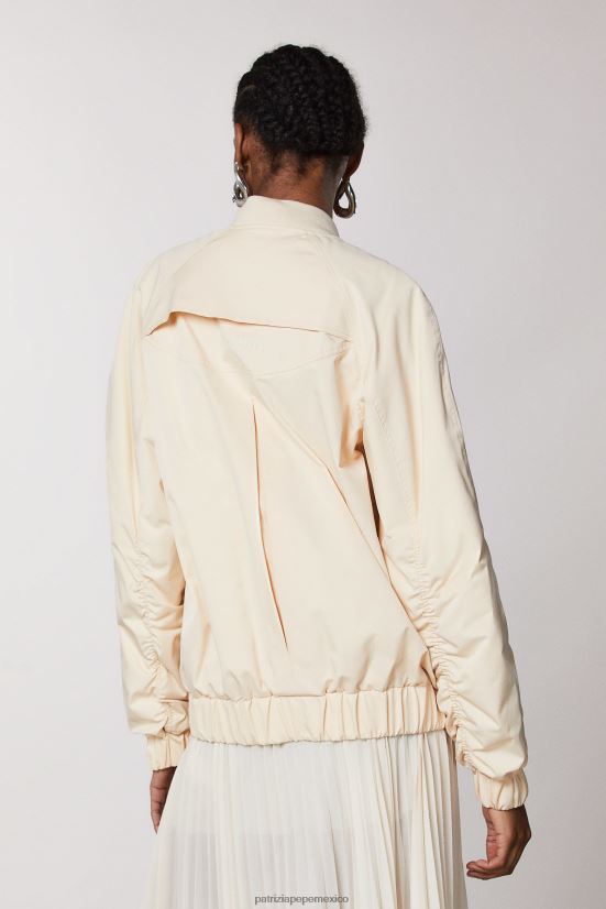vestir mx Patrizia Pepe mujer chaqueta bomber oversize acolchada beige pálido 66024R432