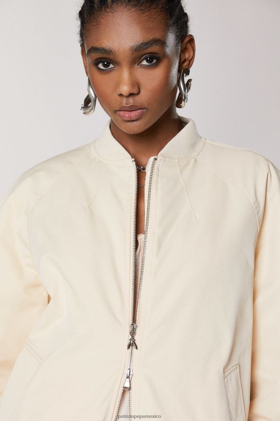 vestir mx Patrizia Pepe mujer chaqueta bomber oversize acolchada beige pálido 66024R432