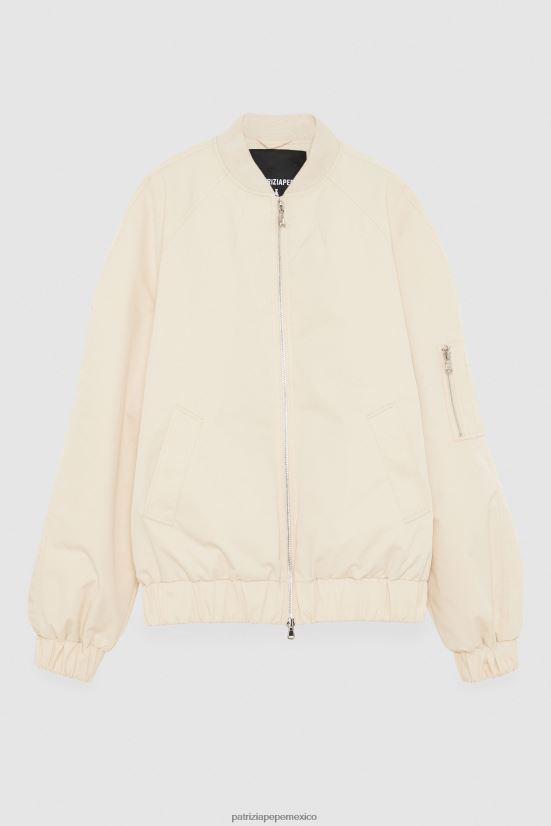 vestir mx Patrizia Pepe mujer chaqueta bomber oversize acolchada beige pálido 66024R432