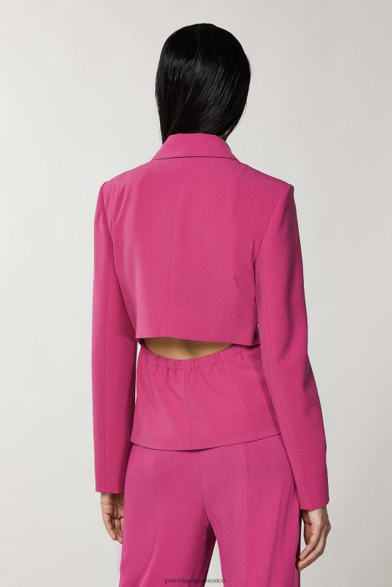vestir mx Patrizia Pepe mujer chaqueta con aberturas ceremonia fucsia 66024R311