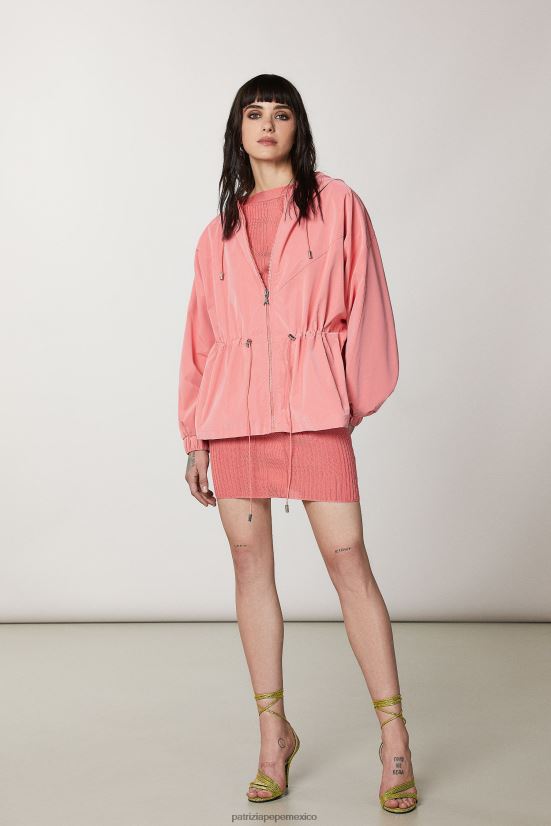 vestir mx Patrizia Pepe mujer chaqueta con capucha Durazno jugoso 66024R503