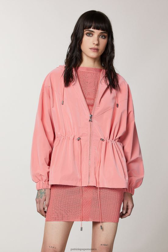 vestir mx Patrizia Pepe mujer chaqueta con capucha Durazno jugoso 66024R503