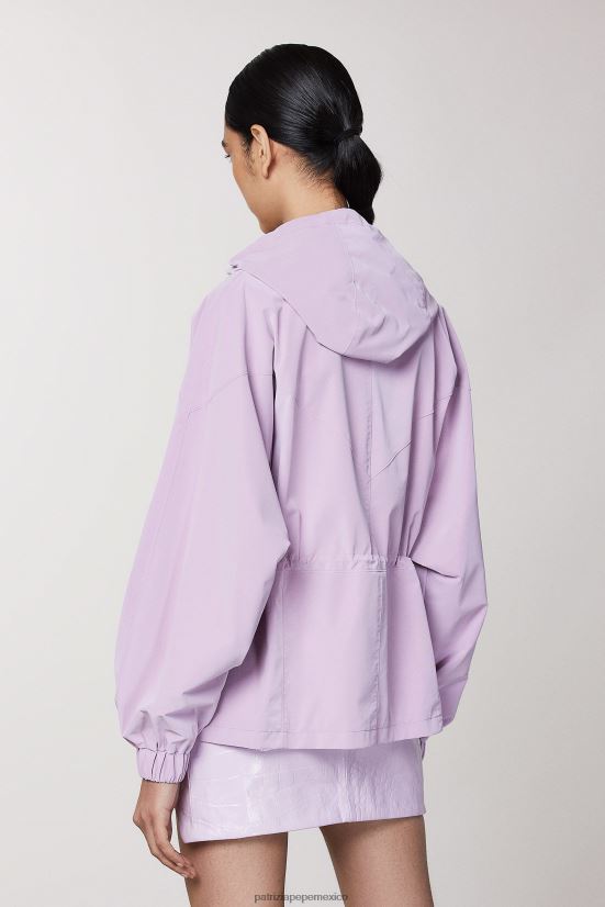 vestir mx Patrizia Pepe mujer chaqueta con capucha lila fresca 66024R473