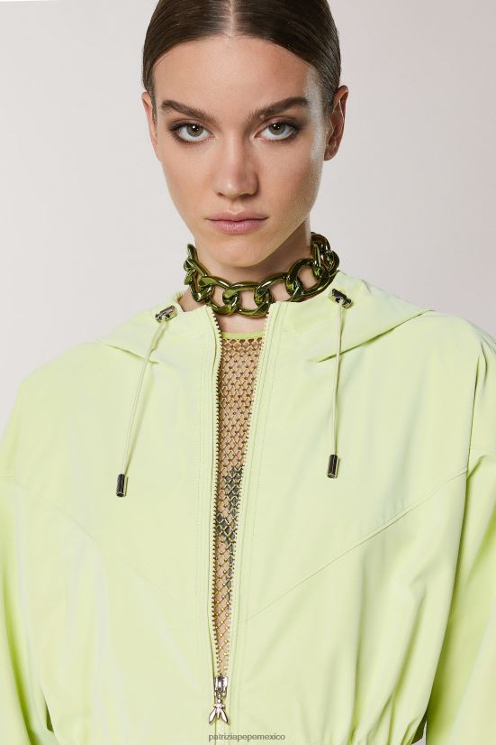 vestir mx Patrizia Pepe mujer chaqueta con capucha lima soleada 66024R458