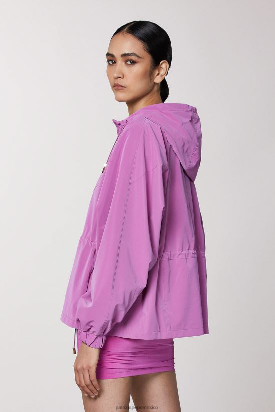 vestir mx Patrizia Pepe mujer chaqueta con capucha orquídea morada 66024R534