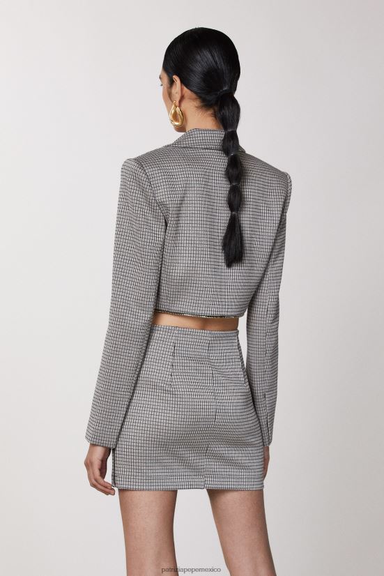 vestir mx Patrizia Pepe mujer chaqueta con cremallera beige/negro 66024R483