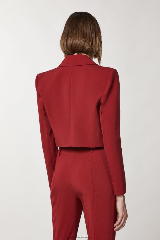 vestir mx Patrizia Pepe mujer chaqueta corta básica rojo marciano 66024R79