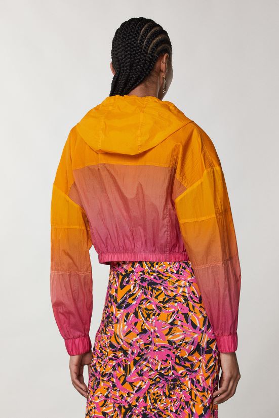 vestir mx Patrizia Pepe mujer chaqueta corta de nailon fuxia naranja degradada 66024R613