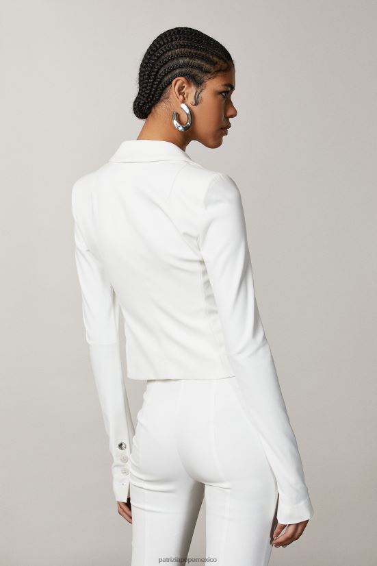 vestir mx Patrizia Pepe mujer chaqueta de 1 botón blanco 66024R594
