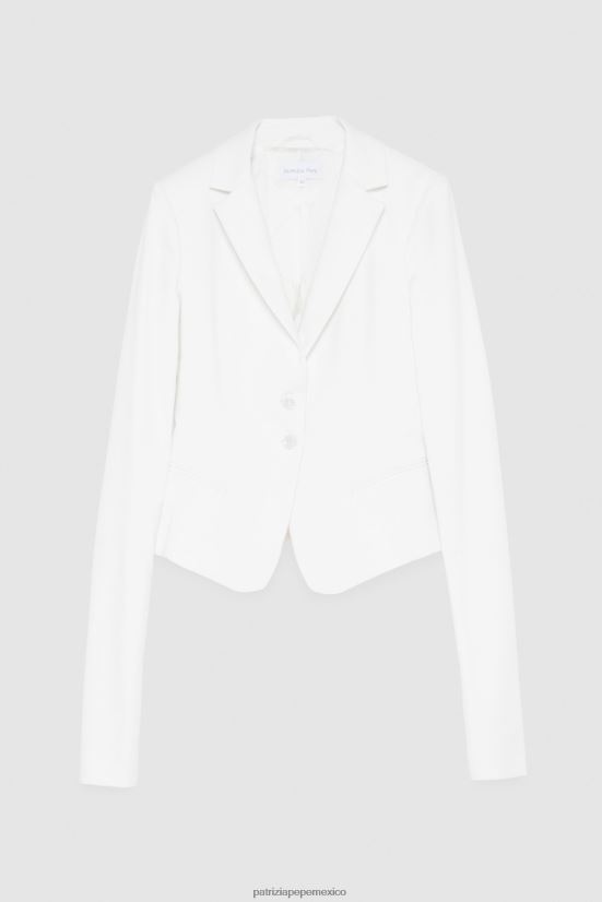 vestir mx Patrizia Pepe mujer chaqueta de 1 botón blanco 66024R594